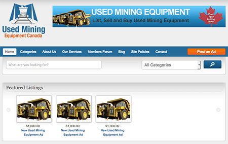 Used mining Equipment Canada