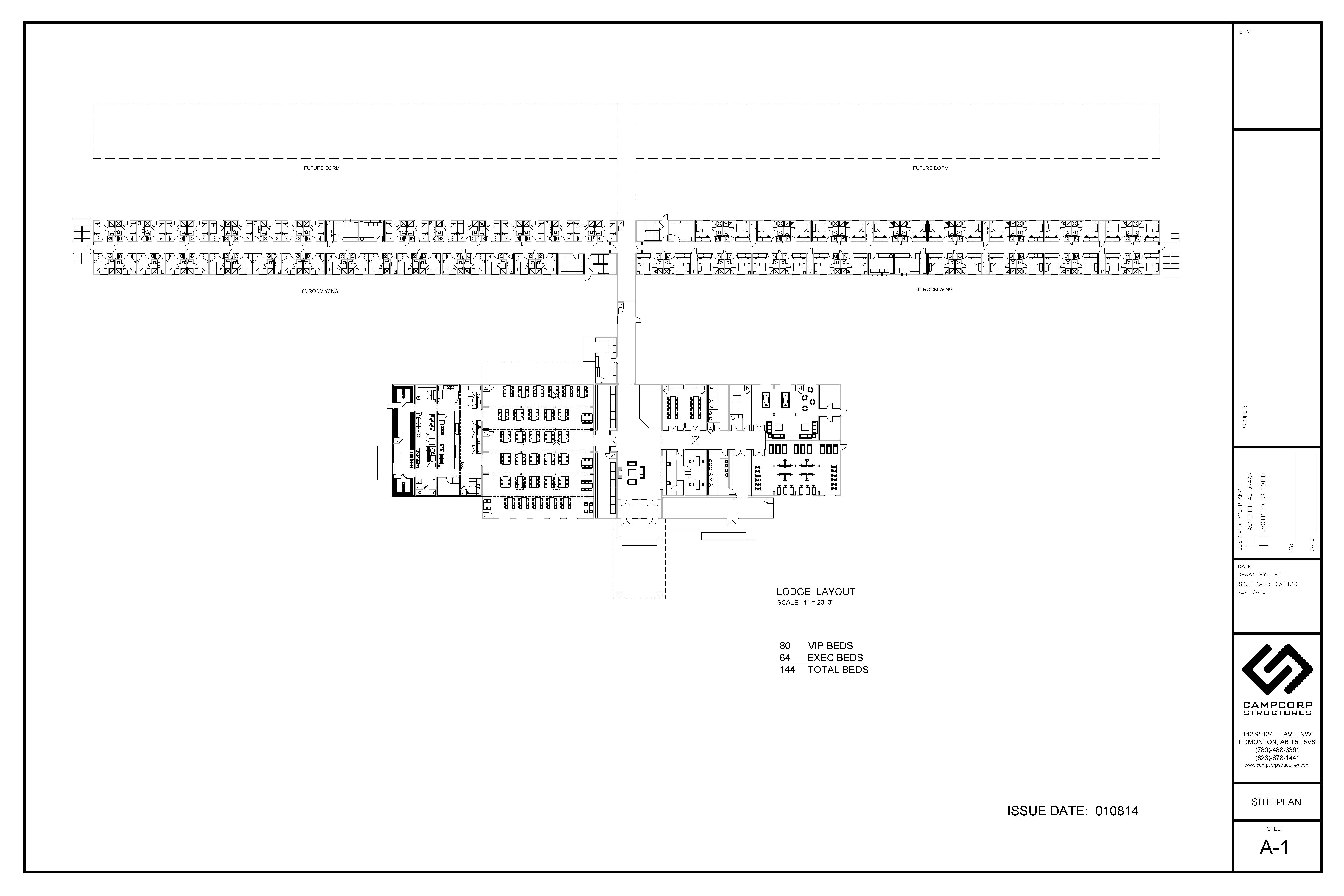 Executive 144 Bed Camp with Large Kitchen (500 plus)